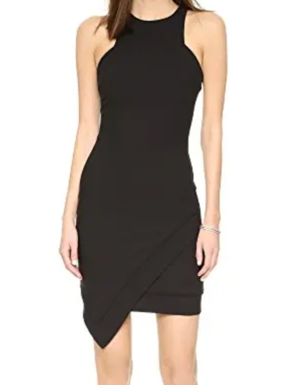 NWT Elizabeth and James Black Claire Asymmetric Hem Dress Size 2 - Picture 9 of 9